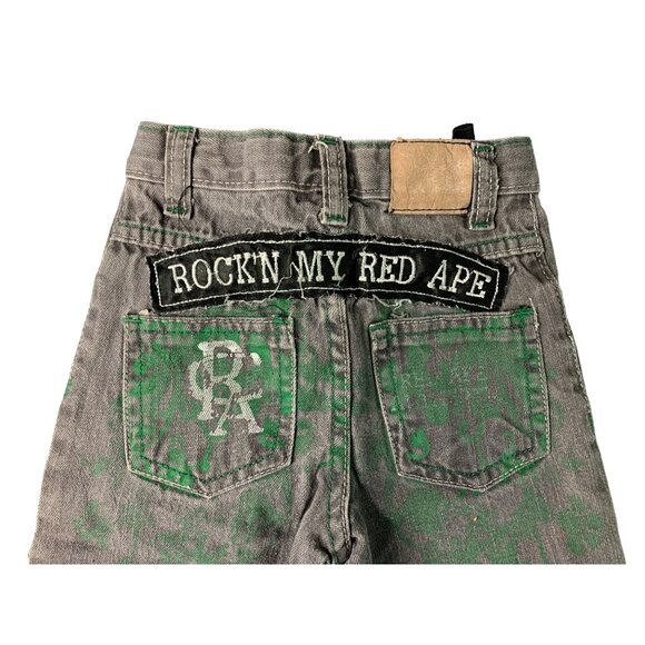 Red Ape Jeans Boys Infant baby Size 24 months Gray Green Rockin my Red ape Patch - Picture 3 of 5